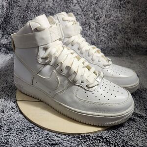 Nike Air Force 1 High '07 Triple White Retro OG Sneakers Mens Size 10.5